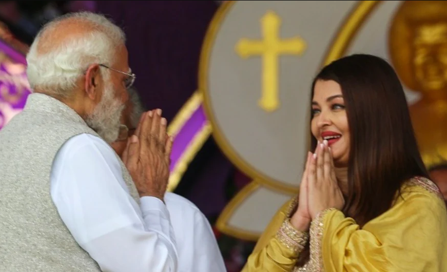 पीएम मोदी के साथ ऐश्वर्या राय