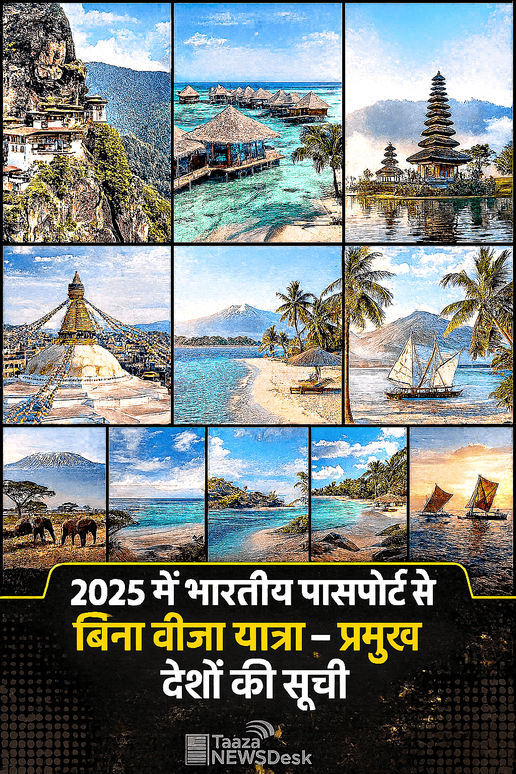 किन देशों में भारतीय पासपोर्ट से बिना वीजा यात्रा