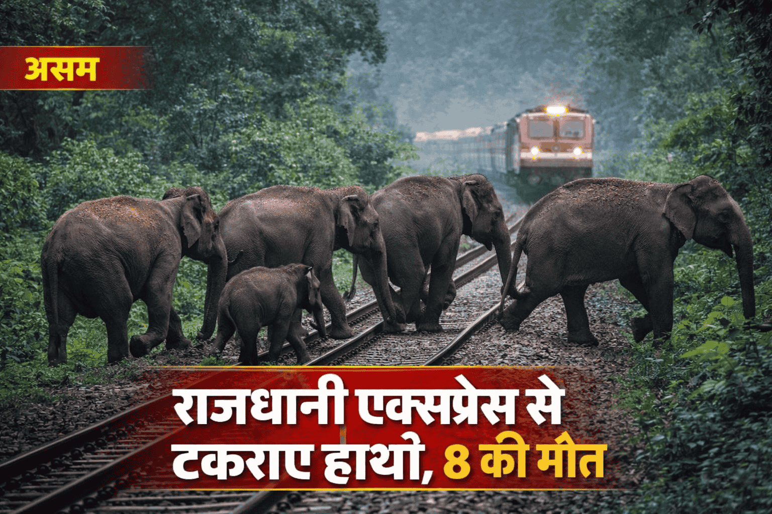 असम में राजधानी एक्सप्रेस हादसा